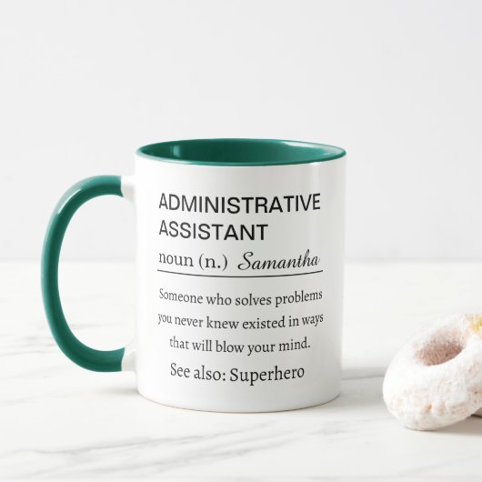 Definition einer persönlichen administrativen Assi Tasse (Mit Donut)