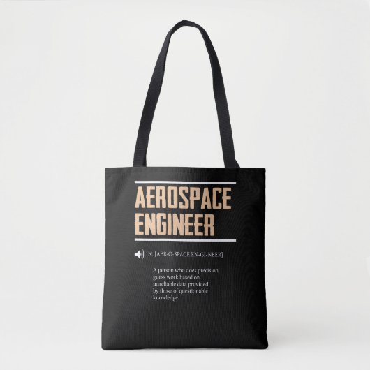 Definition einer Raumfahrtingenieur-Geschenk-Idee Tasche (Vorderseite)