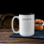 Definition einer Tasse für Pferde