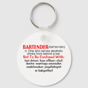 Definition eines Barkeepers Schlüsselanhänger