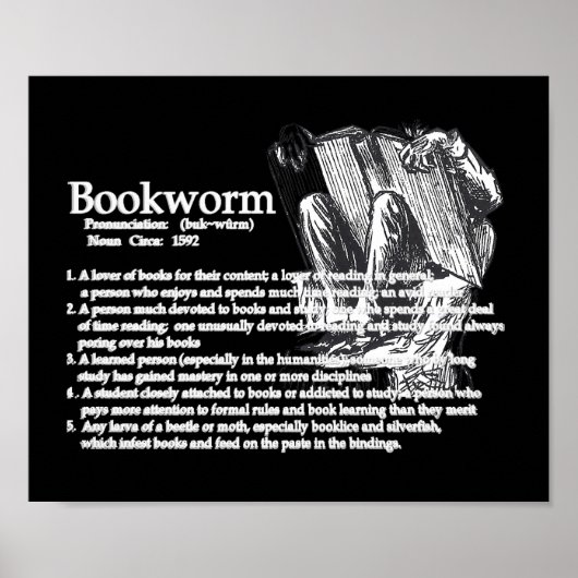 Definition eines Bookworm Poster (Vorne)