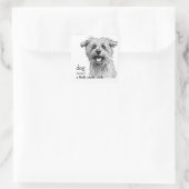 Definition eines Hundes Quadratischer Aufkleber (Tasche)