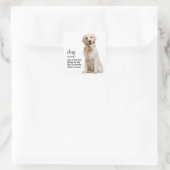 Definition eines Hundes Quadratischer Aufkleber (Tasche)
