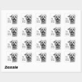 Definition eines Hundes Quadratischer Aufkleber (Blatt)