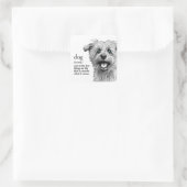 Definition eines Hundes Quadratischer Aufkleber (Tasche)