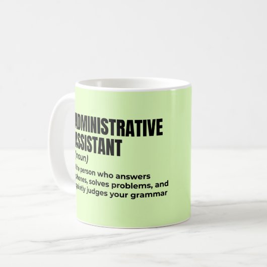 Definition eines intelligenten Verwaltungsassisten Kaffeetasse (Vorderseite Links)