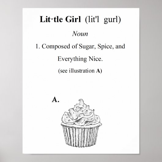 Definition eines kleinen Mädchens Poster (Vorne)