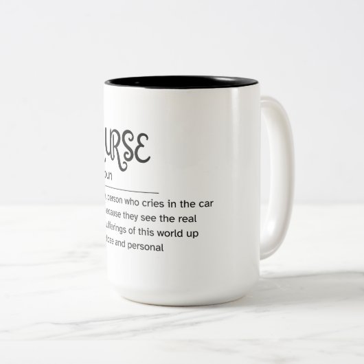 Definition eines Krankenpflegers Teil 3 Zweifarbige Tasse (VorderseiteRechts)