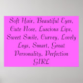 Definition eines Mädchens Poster (Vorne)