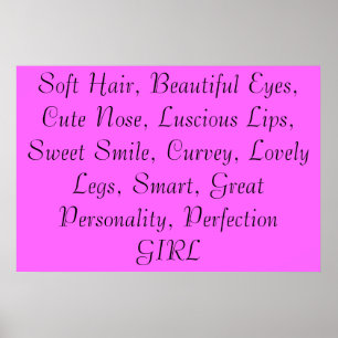 Definition eines Mädchens Poster