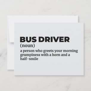Definition eines öffentlichen Busfahrers Postkarte