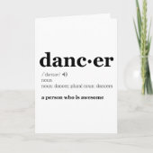 Definition eines Tänzers Karte (Vorderseite)