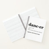 Definition eines Tänzers Notizblock (Innenseite)