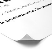 Definition eines Tänzers Poster (Ecke)