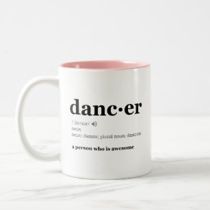 Definition eines Tänzers Zweifarbige Tasse