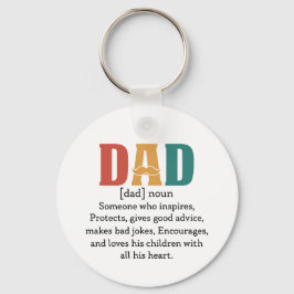 Definition eines Vaters Schlüsselanhänger