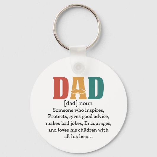 Definition eines Vaters Schlüsselanhänger (Vorderseite)