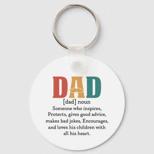 Definition eines Vaters Schlüsselanhänger (Rückseite)