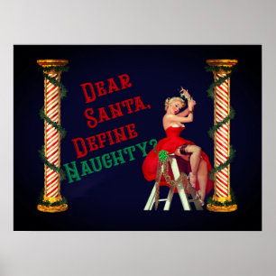 Definition eines Vintagen Button-Up-Girls Poster