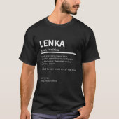 Definition eines Vornamens Lenka T-Shirt (Vorderseite)