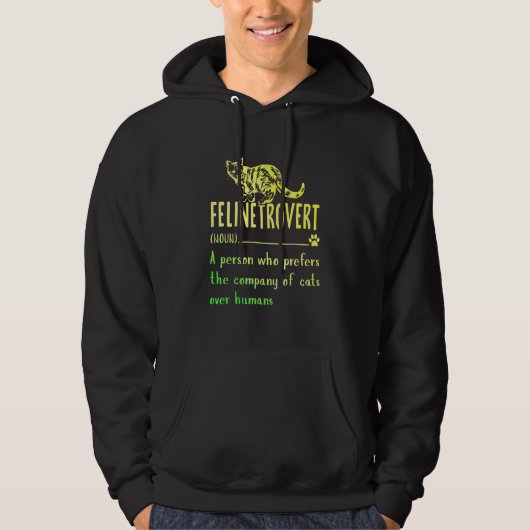Definition Einführung Felinetrovert Cat Hoodie (Vorderseite)