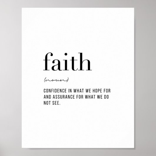 Definition Faith Poster (Vorne)