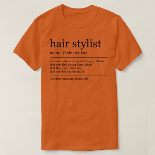 Definition Friseursalon Friseursalon Abschluss T-Shirt (Design vorne)