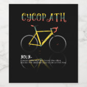 Definition Funny Cycling Addict Geschenk für Radfa Weinetikett (Einzelnes Label)