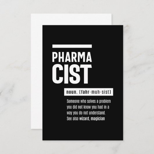 Definition Funny Gift Classic RSVP Karte (Vorne/Hinten)