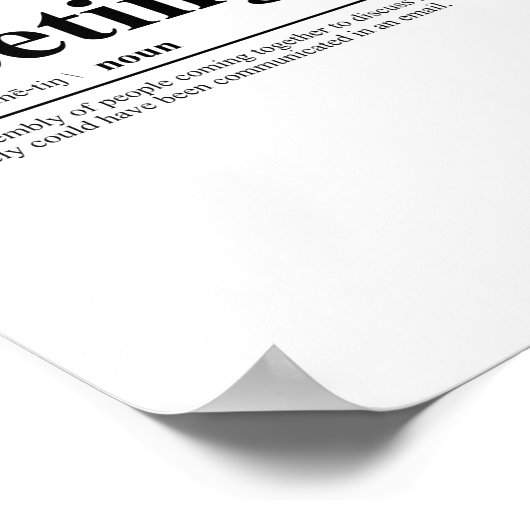 Definition | Funny Zitat Poster (Ecke)