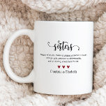 Definition für benutzerdefinierte Ordner Personali Kaffeetasse<br><div class="desc">Feiern Sie die Bindung der Schwestern mit dieser niedlichen Schwesterdefinition Kaffee-Tasse. Klicken Sie auf die Schaltfläche Bearbeiten,  um dieses Design mit Ihrer eigenen Nachricht und Ihren eigenen Namen zu personalisieren. Diese Tasse ist das ganze Jahr über ein Geschenk für Weihnachten,  Geburtstage oder andere besondere Anlass.</div>