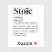 Definition für den Handel mit Aktien Aufkleber (Blatt)