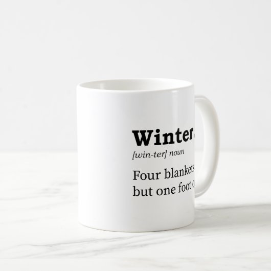 Definition für den Winter Kaffeetasse (VorderseiteRechts)