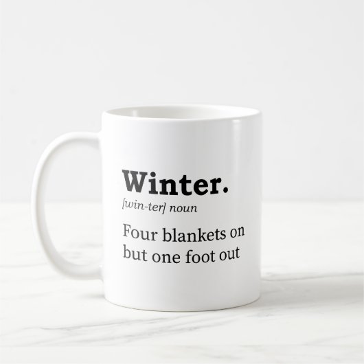 Definition für den Winter Kaffeetasse (Links)