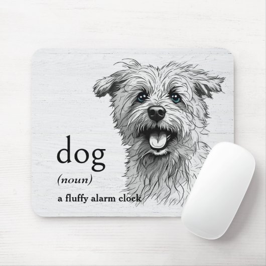 Definition für DOG auf weißem Holz Mousepad (Mit Mouse)