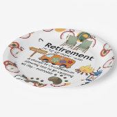 Definition für "Funny Camping Retirement" Pappteller (Schrägansicht)