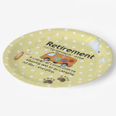 Definition für "Funny Camping Retirement" Pappteller (Schrägansicht)