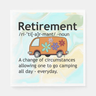 Definition für "Funny Camping Retirement" Serviette
