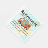 Definition für "Funny Camping Retirement" Serviette (Ecke)