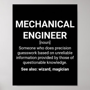 Definition für Maschinenbauingenieure Poster