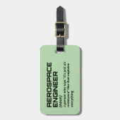 Definition Gepäckmarke - Luftfahrtingenieur Gepäckanhänger (Vorderseite vertikal)