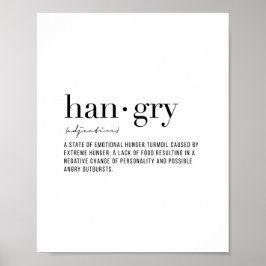 Definition Hangry Poster