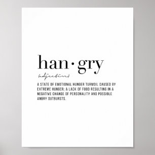 Definition Hangry Poster