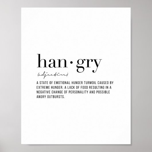 Definition Hangry Poster (Vorne)