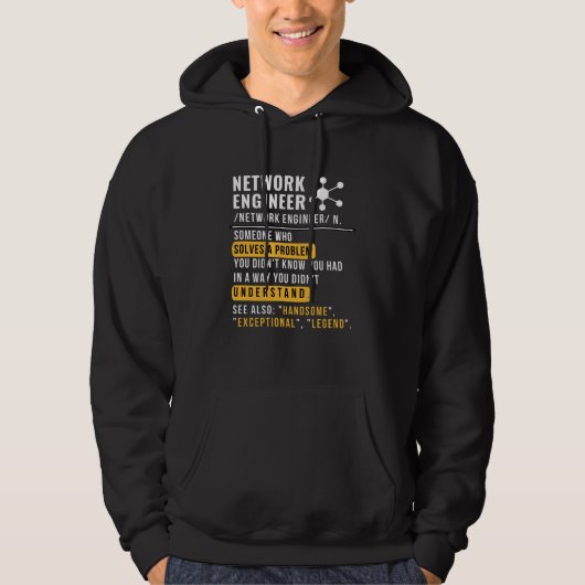 Definition-Hoodie für Netzwerkingenieure Hoodie (Vorderseite)
