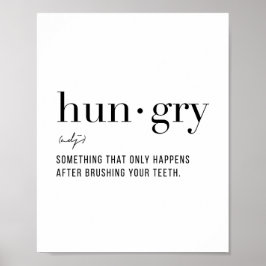 Definition Hunger Poster