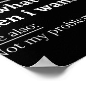 Definition im Ruhestand, komischer Ruhestand, Rent Poster (Ecke)