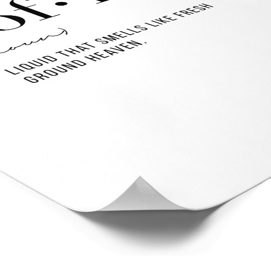 Definition-Kaffee Poster (Ecke)