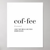 Definition-Kaffee Poster (Vorne)