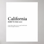 Definition Kalifornien Poster (Vorne)